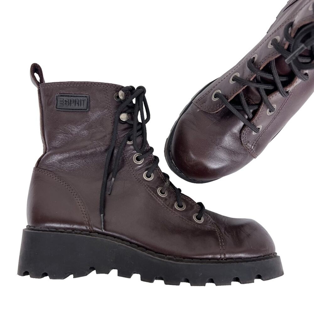ESPRIT Vintage Brown Combat Boots 8